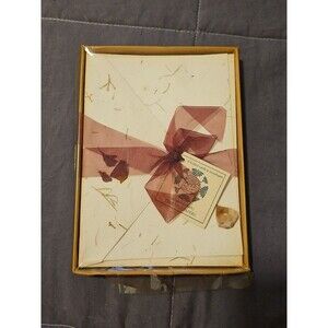 World Paper Inc Note Cards & Envelopes Set 6pcs No Trees Real Flowers NIP